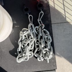 Weight lifting chains with rogue fitness proloc collars