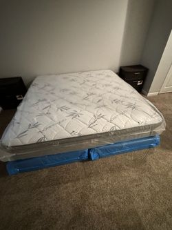 King Pillow Top  mattress  and box spring set (2pc - brand new) 