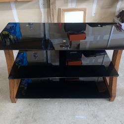 3 tier glass tv stand