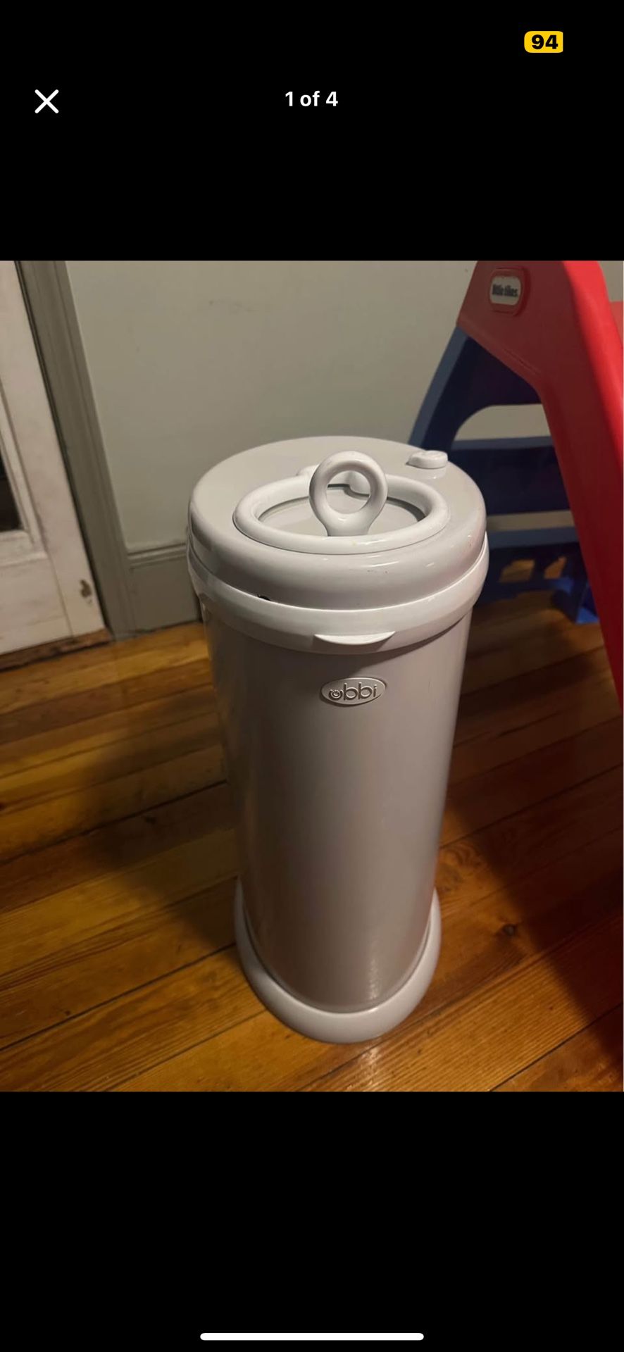 Ubbi Steel Diaper Pail, Odor Locking.