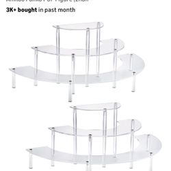 Acrylic Display Risers, 3 Tier Clear Cupcake Perfume Stand Organizer,