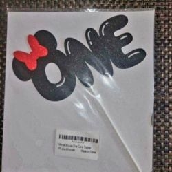Minnie Mouse One Cake Topper