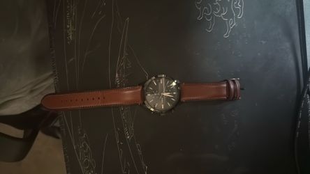 Fossil Men's Townsman Quartz Stainless Steel and Leather Chronograph Watch