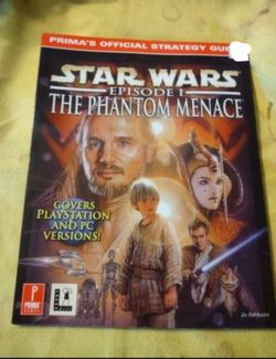 Very rare collectible Star Wars episode one Phantom menace prima strategy guide.