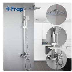 Frap Bathroom Luxury Rainfall Shower Faucet Set Single Handle Mixer Tap With Hand Sprayer Wall Mounted Bathtub Faucet Sets F2420