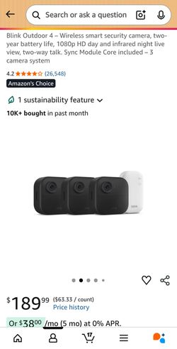 Blink outdoor canera system NEW