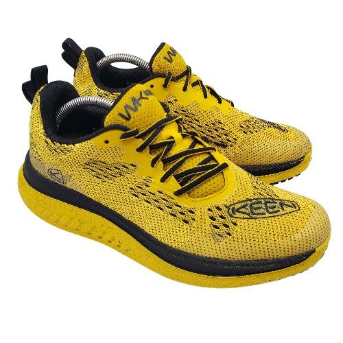 KEEN 'WK400' Mens Sz 10 M Yellow/Black Sneakers Curve Tech Walking Shoes  $170