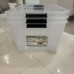 3 Storage Bins With Lids