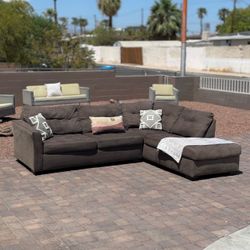 Free Delivery • Charcoal Gray Ashley Furniture L-Shaped Sectional •