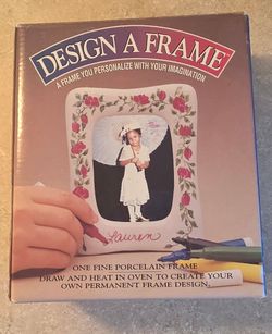 *Brand New* Vintage Design A Frame Porcelain 1996 3.5x5 Picture