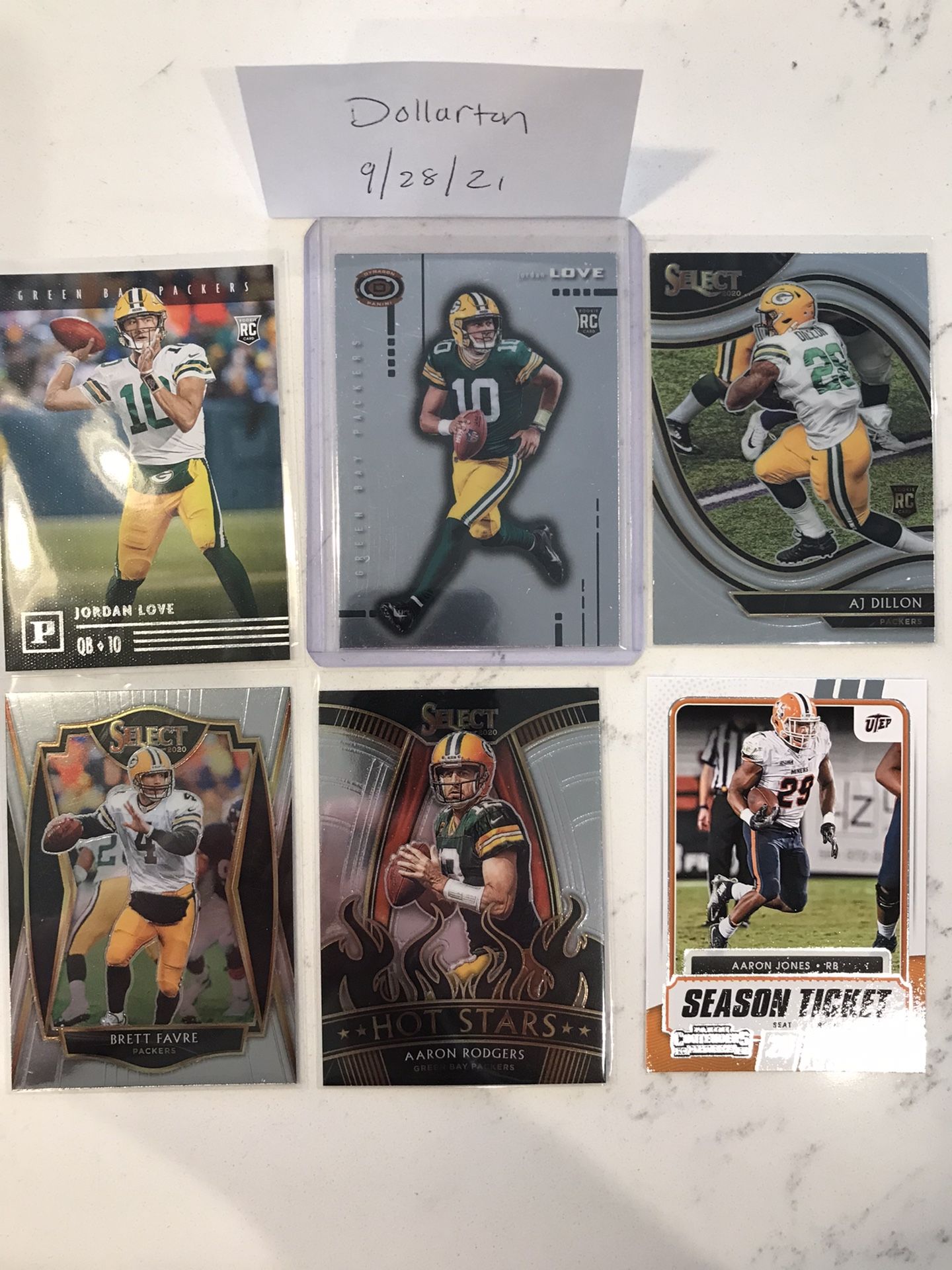 Green Bay Packers Fotball Card Lot
