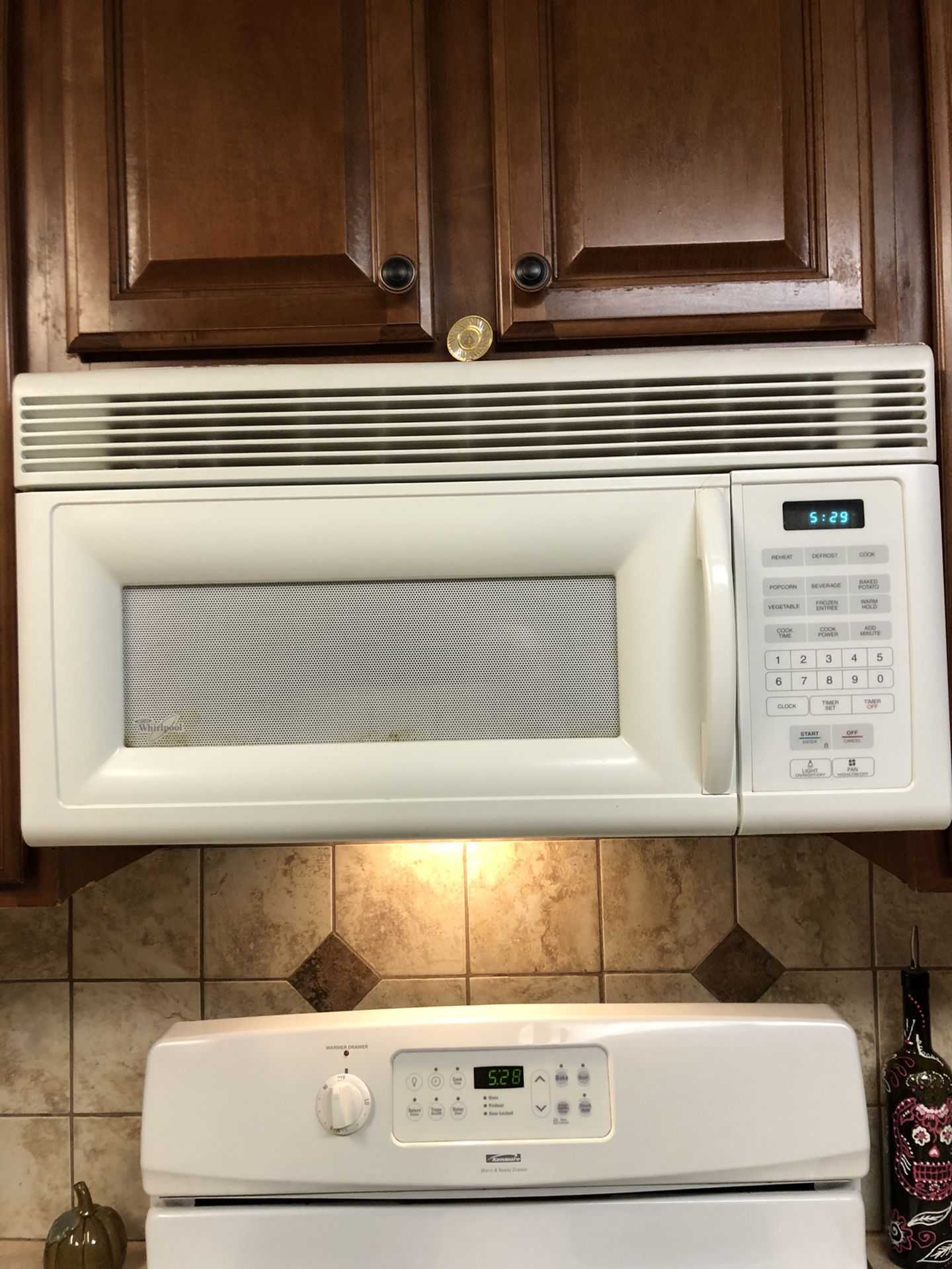 White Over the Range Microwave