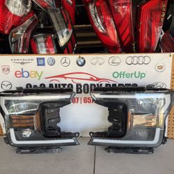 2018 2019 2020 FORD F150 F-150 HEADLIGHT HEADLAMP LEFT AND RIGHT PASSENGER DRIVER SIDE LED ALPHA REX ORIGINAL USED