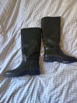 Cole Flat Riding Boots in Wicked Green