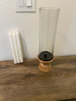 Glass Candleholder w/ 6 candles