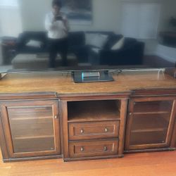 Free Tv Stand And Side Shelves. Entertainment System 