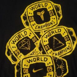 Kobe Bryant Lakers Nike Zoom 4 Rings Shirt 2xl