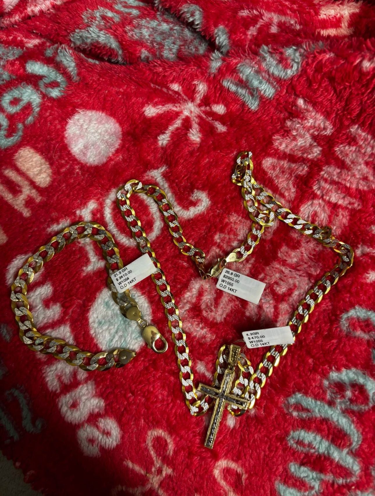 14kt Solid Gold Chains And Bracelet 