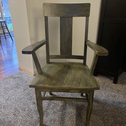 Antique Green Chair - 21” w X 18” d X 40” H. 