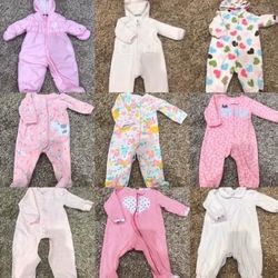 Baby Girl Footed Pjs
