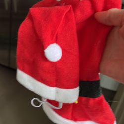 Two Small Dog Santa Suits 
