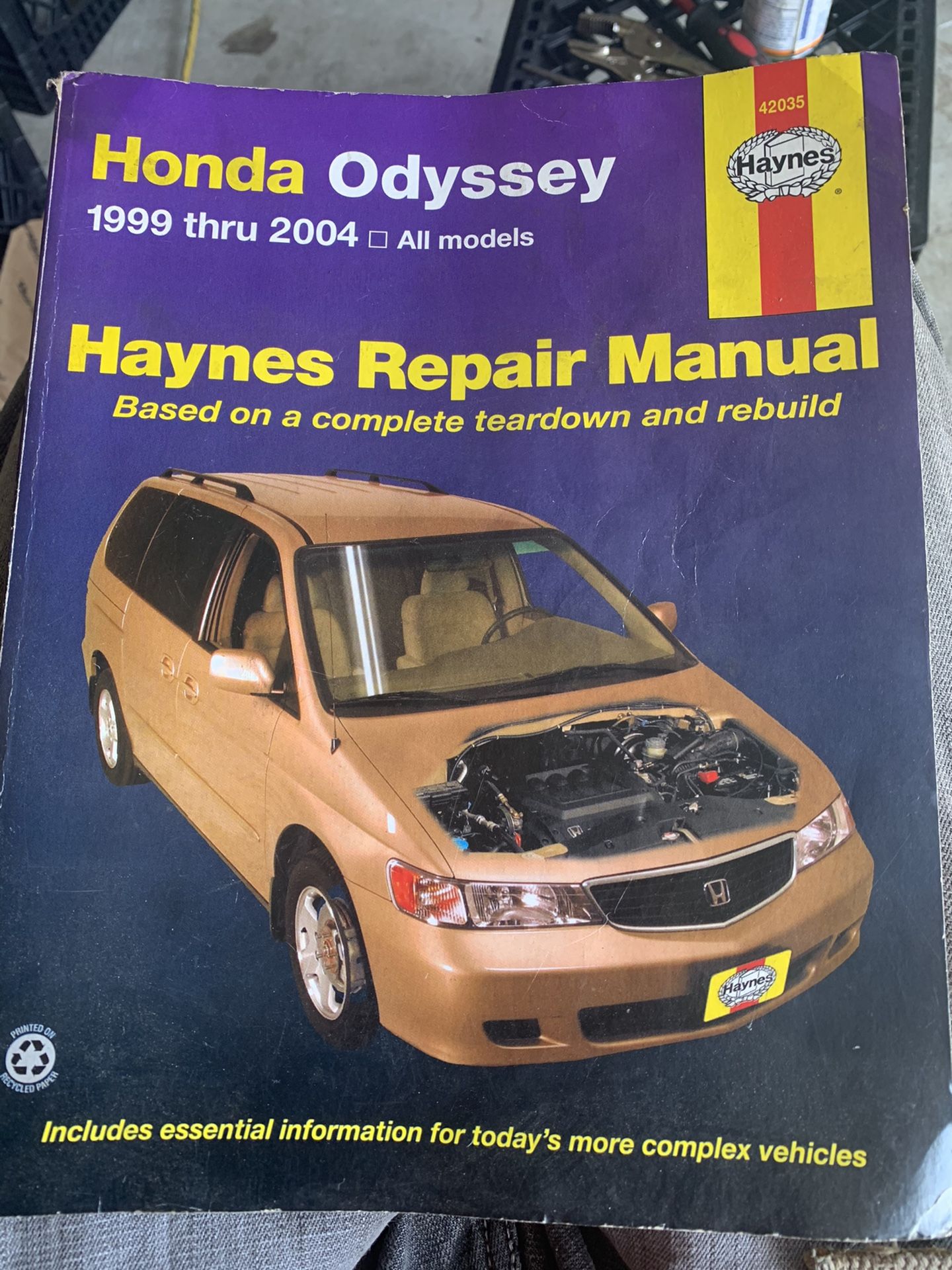 Repair manual for Honda Odyssey vans