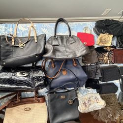 Lot Of 23 Collection Of Purses Shoulder Bag Clutch $165 For All
