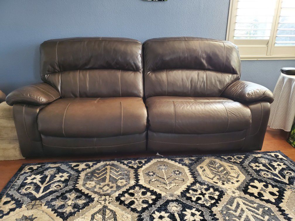Two Ashley Furniture Leather Couches 