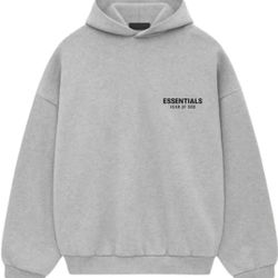 ESSENTIALS HEATHER GREY HOODIE FW24