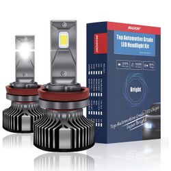 H11/H9/H8 LED Headlight Bulbs,60W 10000LM,Super Bright LED Headlights Conversion Kit 6500K Cool White IP68 Waterproof, Best Halogen Replacement, Fogli