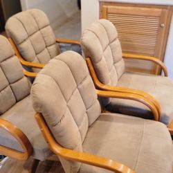 4  Nice rolling armed chairs
