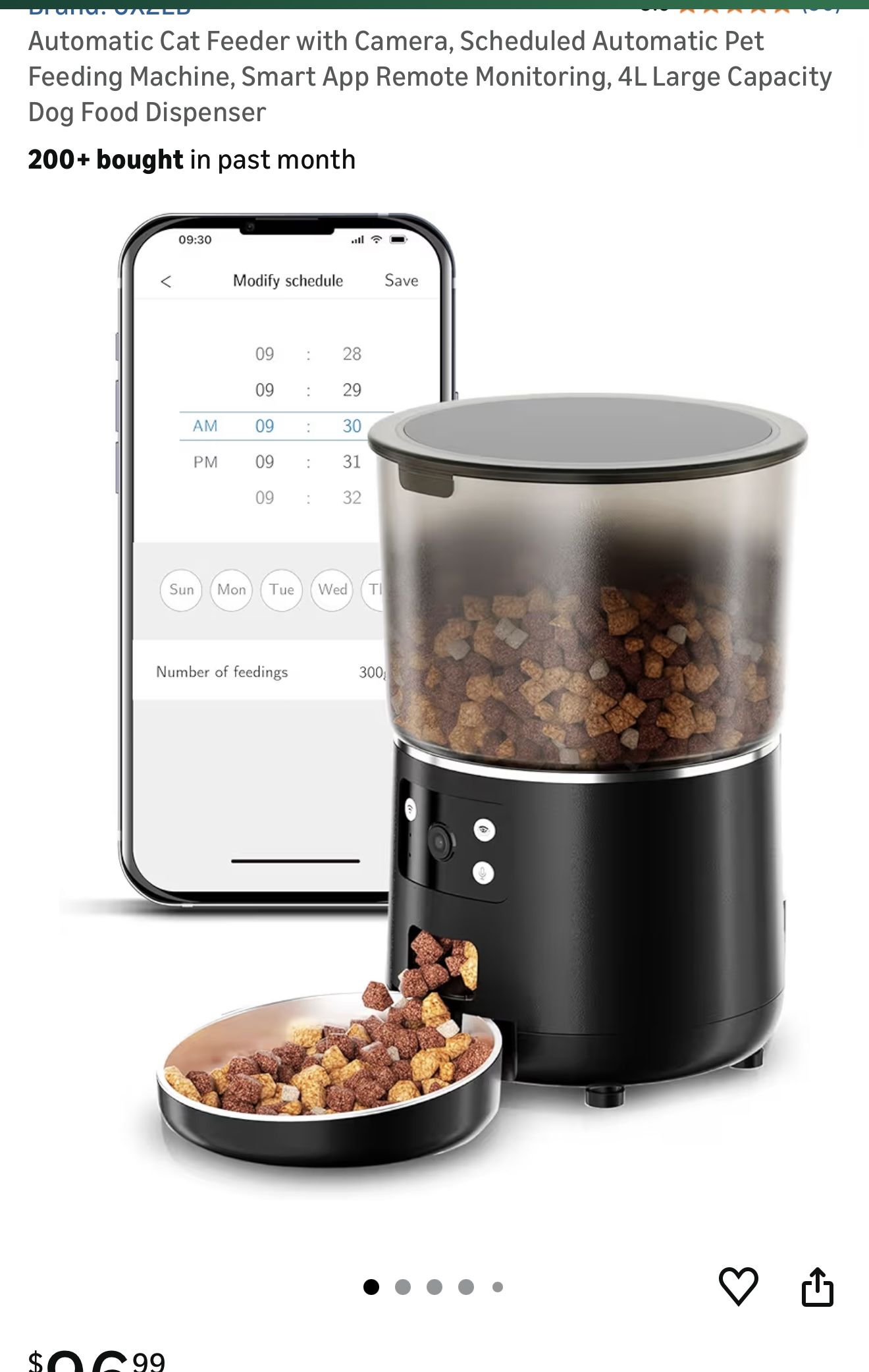 (New)🎁🐈🐩 Automatic Cat Feeder with Camera~~unopened