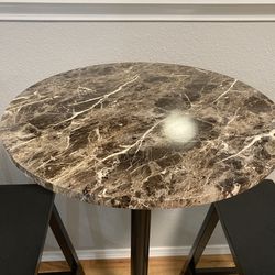 Bar stools and table