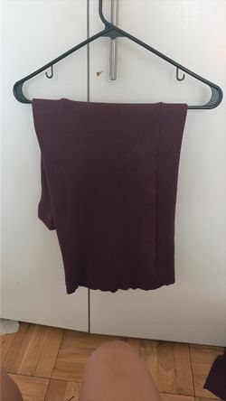 Maroon Skirt ribbed