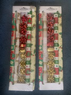 Merry Christmas, Thanksgiving, Wrap Papers, Ribbons and Bows set