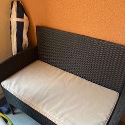 4 Piece Patio Furniture Wicker Set 