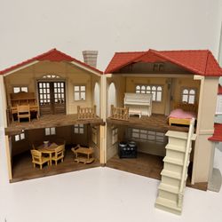 Calico Critters Large House Playset Building & Some Furniture