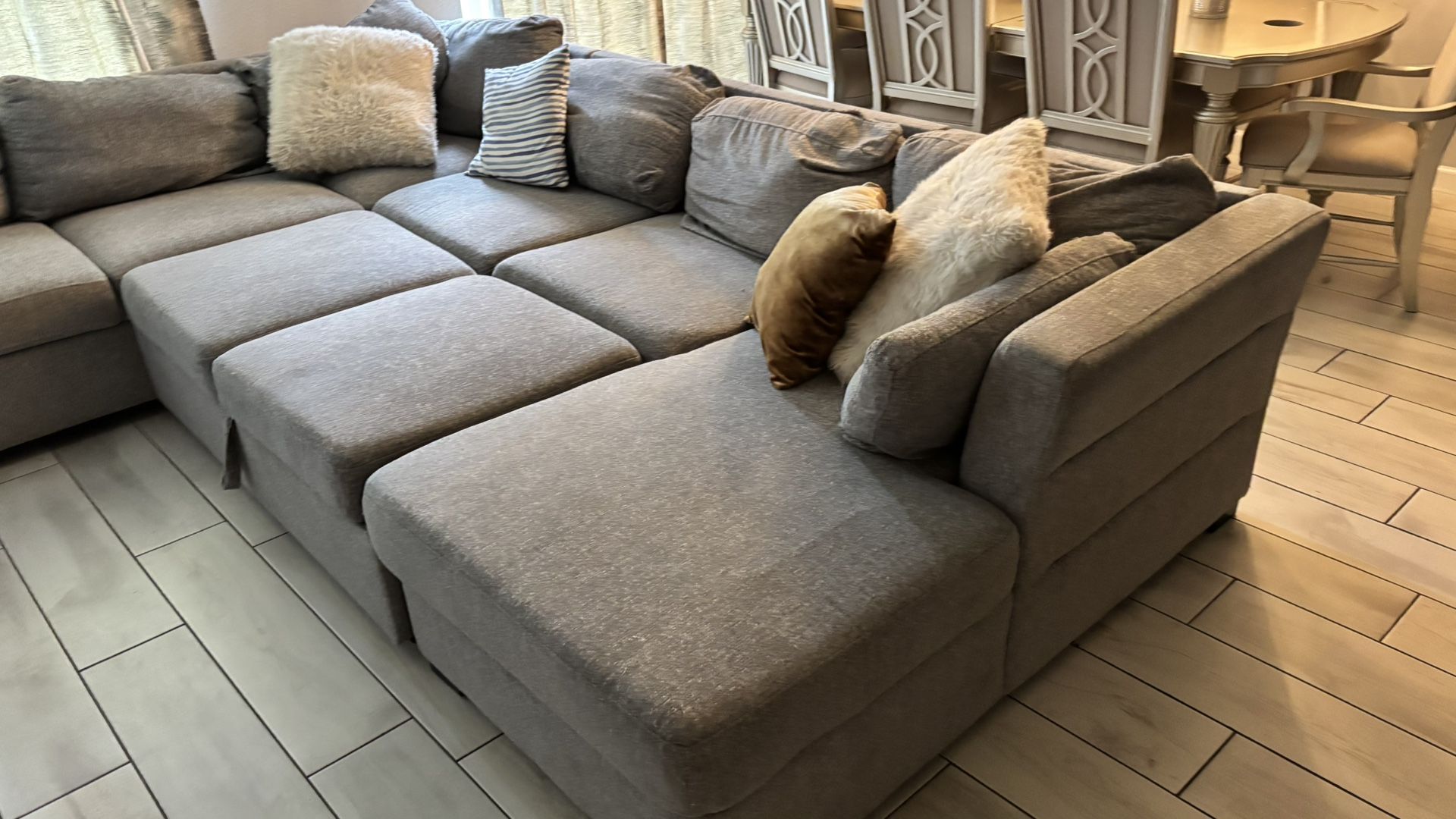 Spacious Sectional Sofa w/ Storage – Washable Covers
