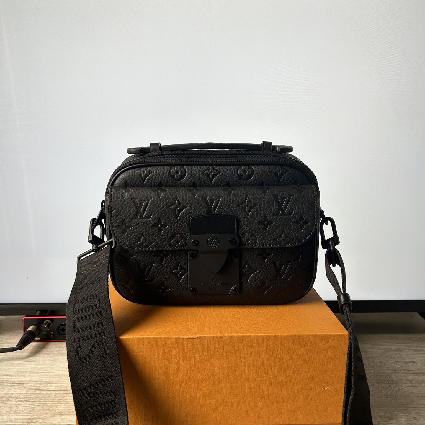 Louis Vuitton S Lock Messenger Black Bag