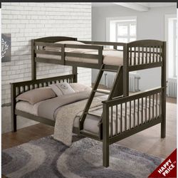 $450 bunk bed with 2 mattress memory foam twin full