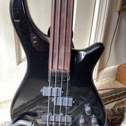 Fretless PJ Electric Bass Pearl Black Pro Setup Brand New Unplayed 