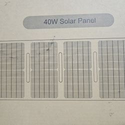 Powkey Solar Panel, 40W Foldable Solar Panel, High Eifficiency Waterproof Solar Panel for Outdoors, Camping, Home Backup