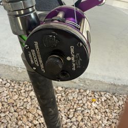 Abu Garcia Catfish Pro Purple Haze Fishing Reel Hellcat Fishing Rod