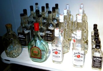 Glass Whiskey Bottles (Empty)