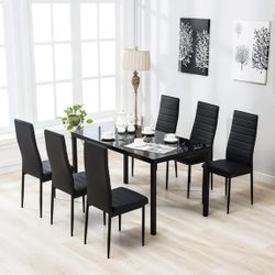 Marble 7 Piece Table Set