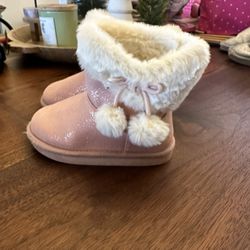 Size 8 T Girls Pink Fur Boots