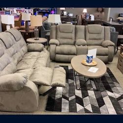 Cobblestone 2pc Sofa Loveseat McCade Living Room Set 🌟 Brand New 👈 Great Financing Options 👌