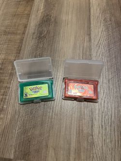 2 GBA Games Pokémon Fire Red & Leaf Green
