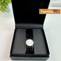Movado 550 Museum (contact info removed) Women s Watch 26mm Silver Dial Black Leather Strap