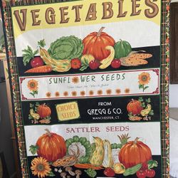 Harvest Vegetables Quilt Panel